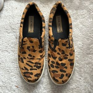 Steve Madden cheetah slip on sneakers , size 6.5